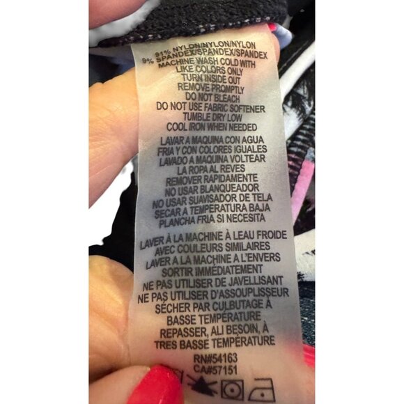 Calvin Klein Womens Medium Tropical Print Pull-On Active Shorts Nylon/Spandex - Picture 8 of 8